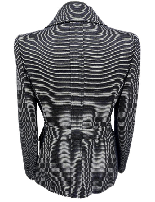 Veste CHANEL bleu marine T42 rayé