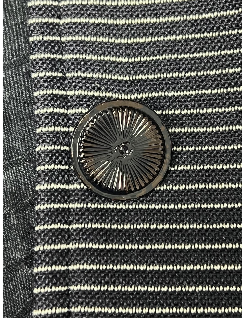 Veste CHANEL bleu marine T42 rayé