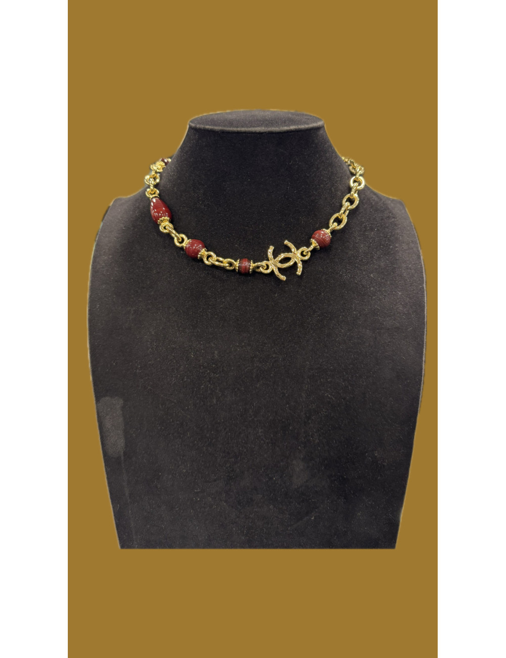 Ras de cou CHANEL bordeaux