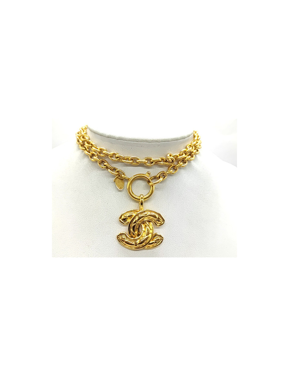 Collier CHANEL matelassé vintage