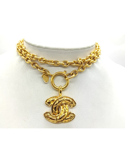 Collier CHANEL matelassé vintage
