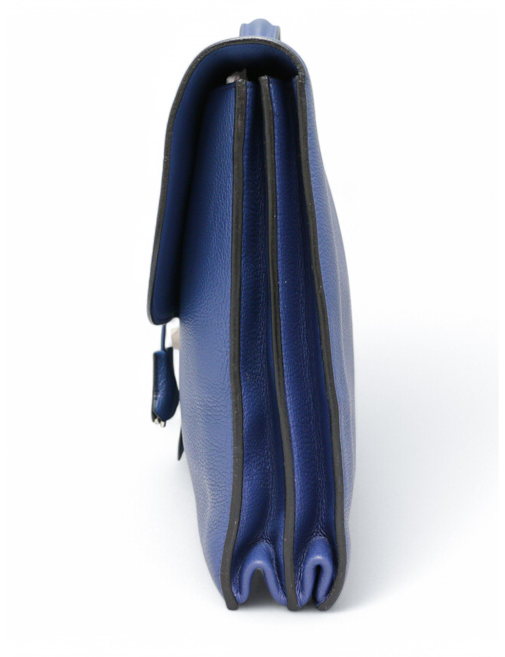 Sac à dépêches Hermès Taurillon Clémence bleu : livraison avec suivi