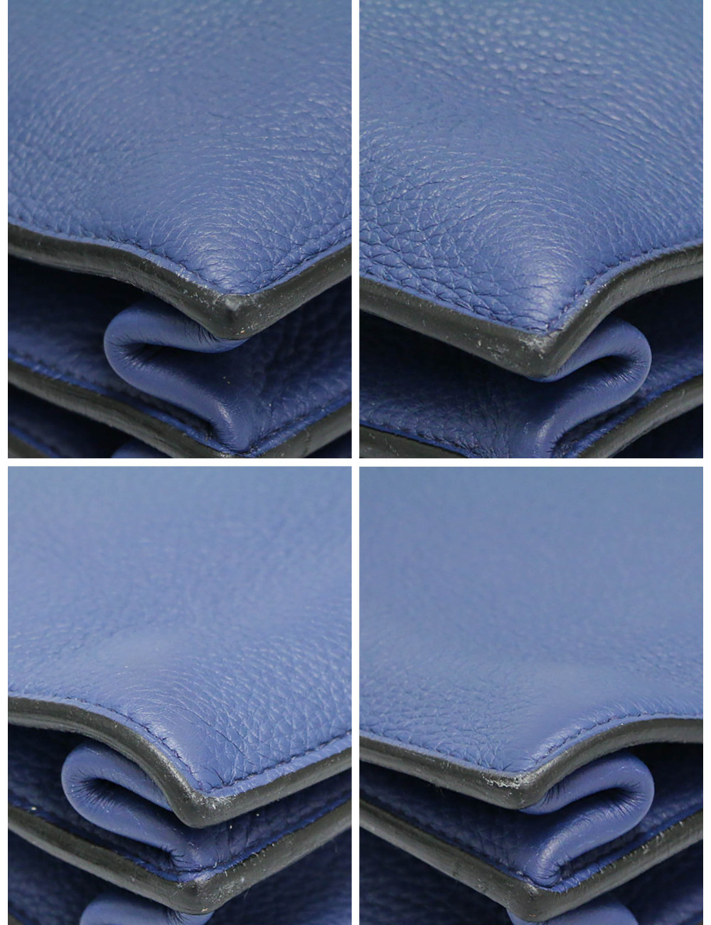 Sac à dépêches Hermès Taurillon Clémence bleu : livraison avec suivi