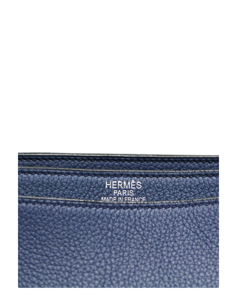 Sac à dépêches Hermès Taurillon Clémence bleu : livraison avec suivi