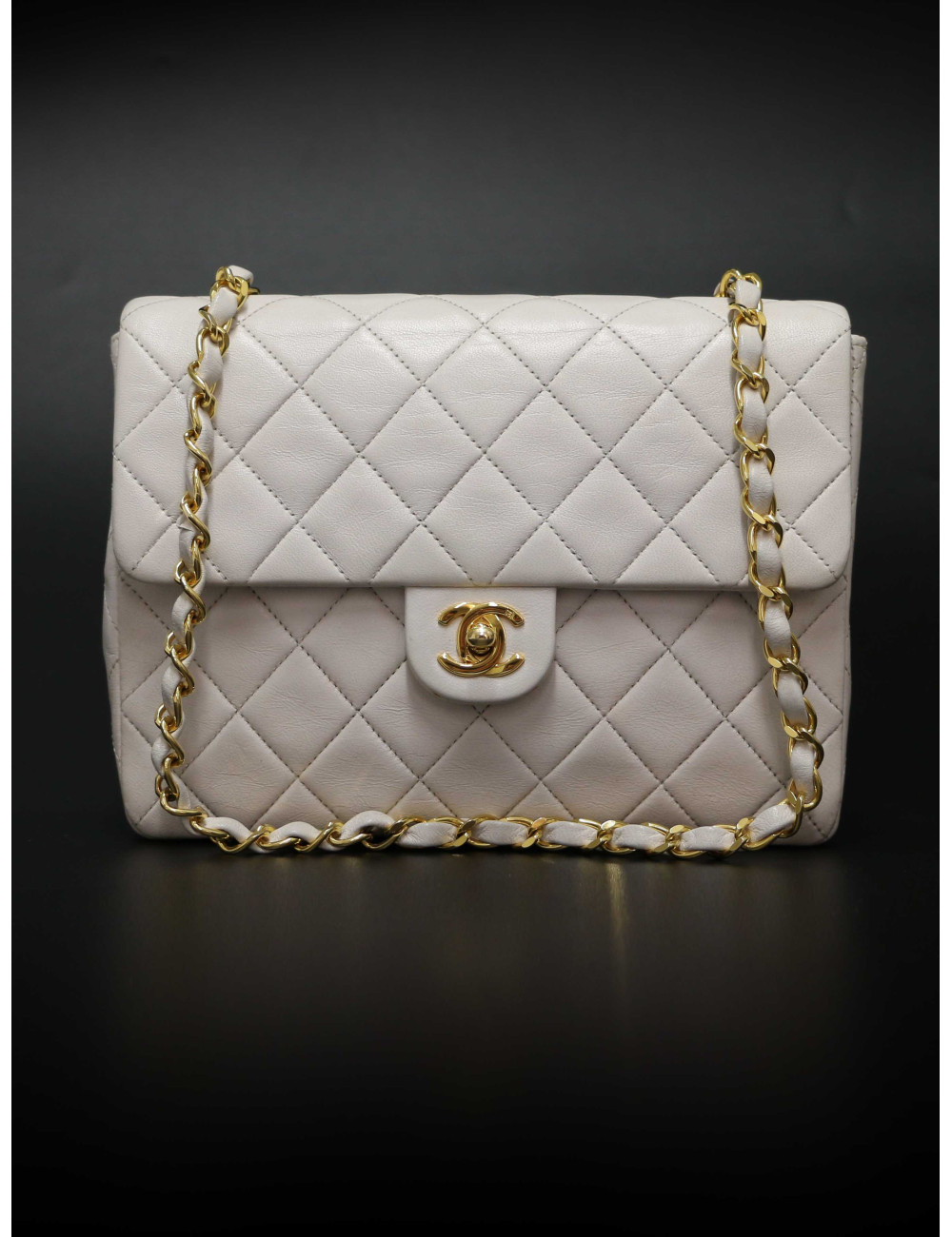 Sac blanc CHANEL classique