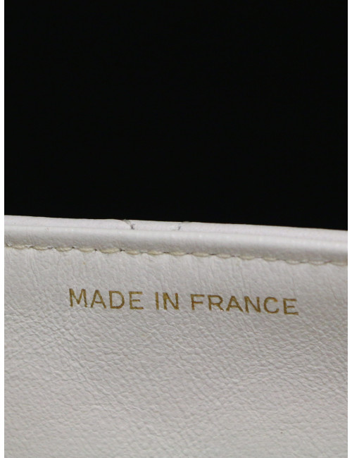 Petit Chanel blanc vintage en cuir : occasion certifiée authentique