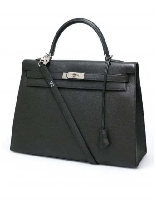 Sac Kelly 35 sellier HERMES epsom noir