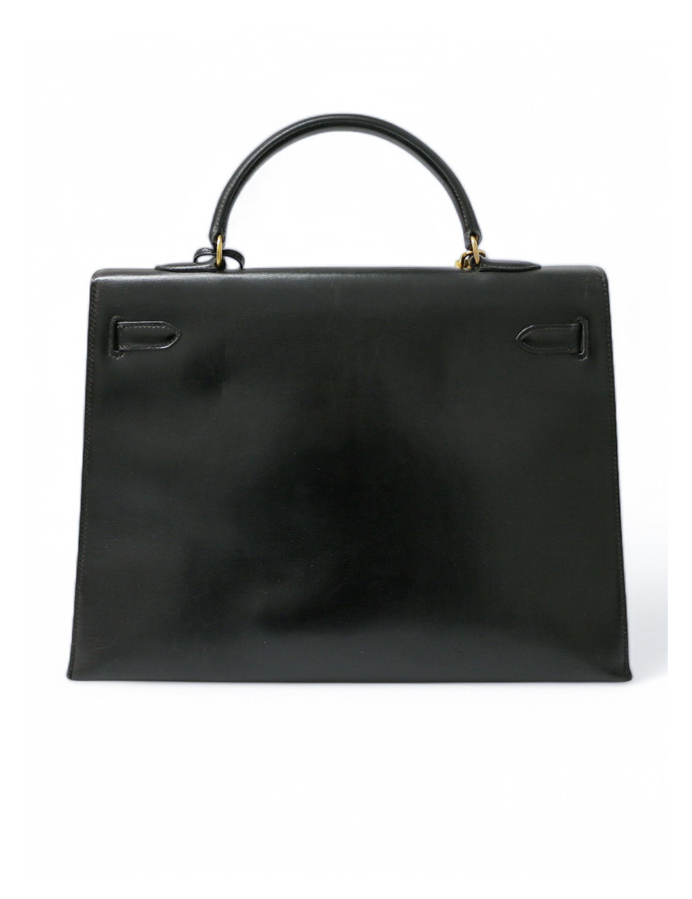 Sac Kelly box 35 Hermes noir vintage