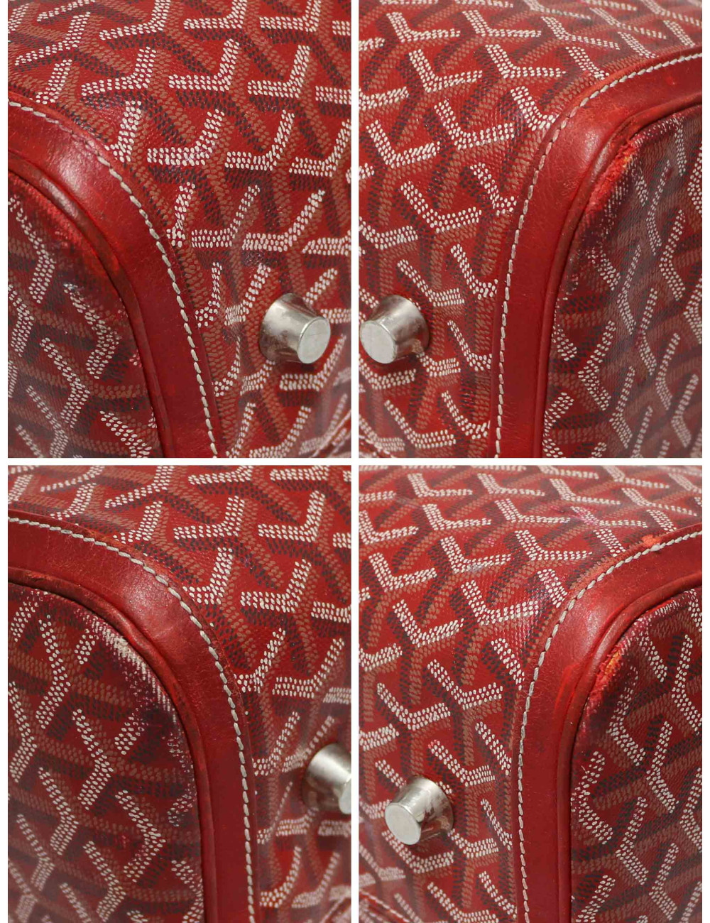 Sac GOYARD Croix Jules Boston toile rouge