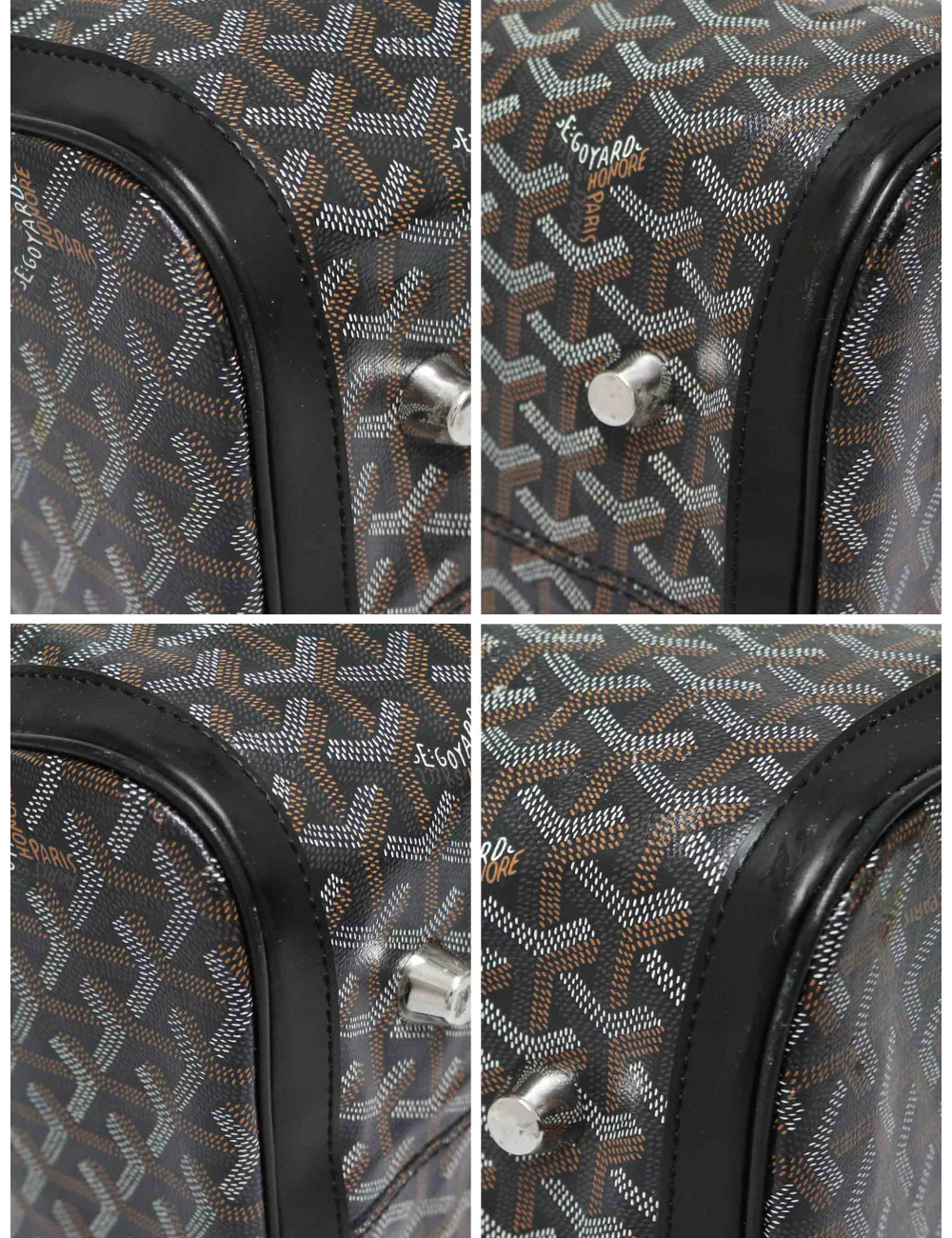 Sac GOYARD 50 Croix Jules Boston toile noire