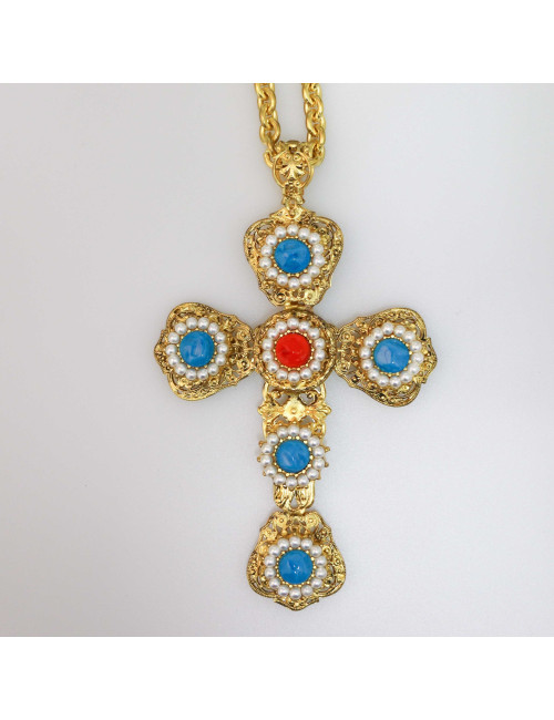 Sautoir croix MARGUERITE DE VALOIS