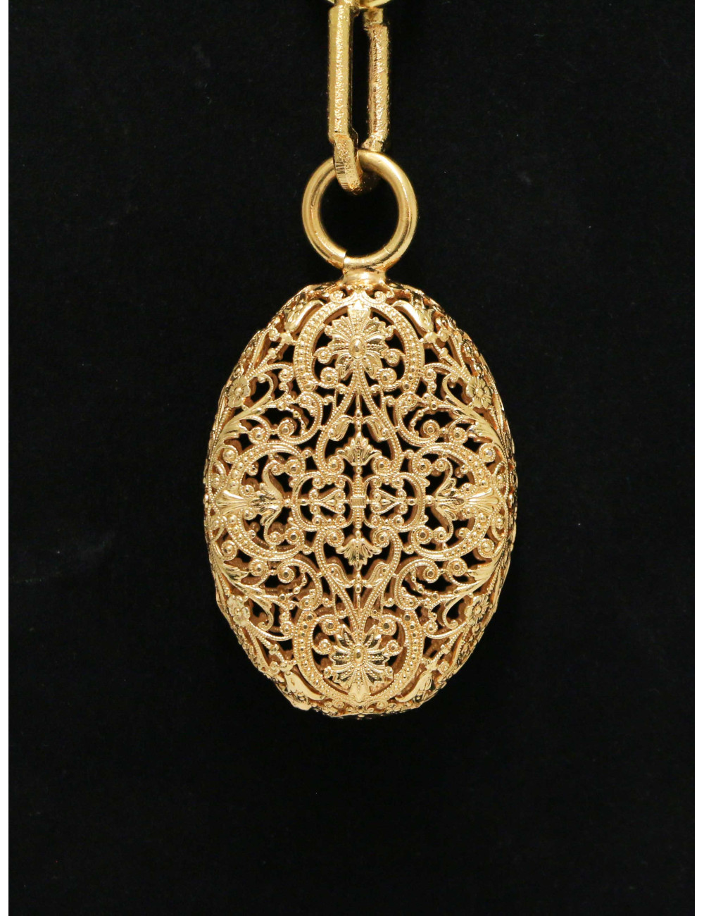 Parure CHANEL Ceinture ras de cou pendentif filigrane doré