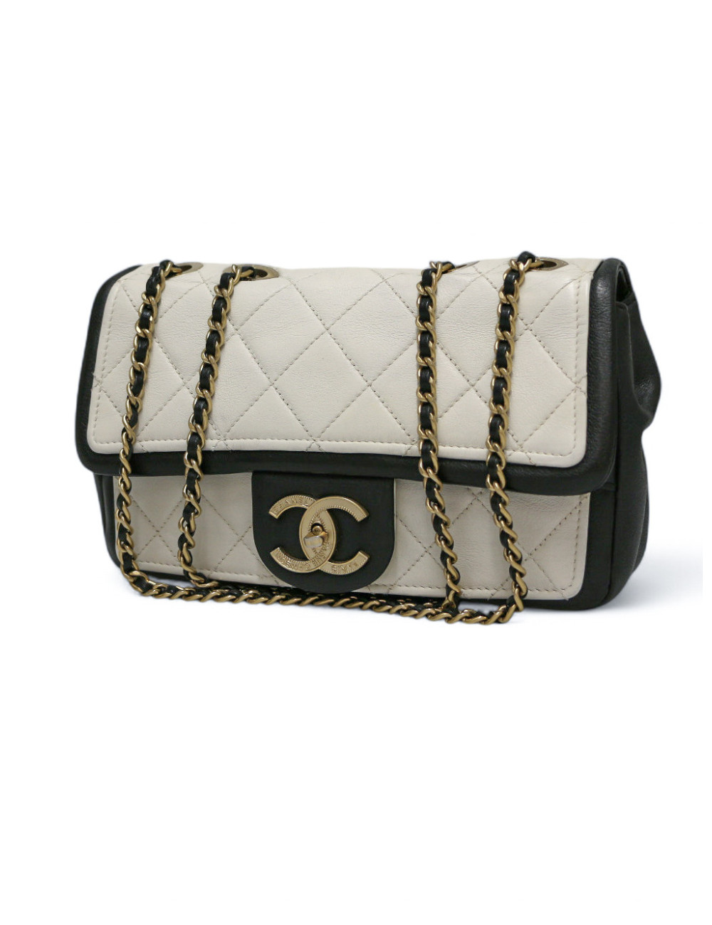 Sac CHANEL noir et blanc