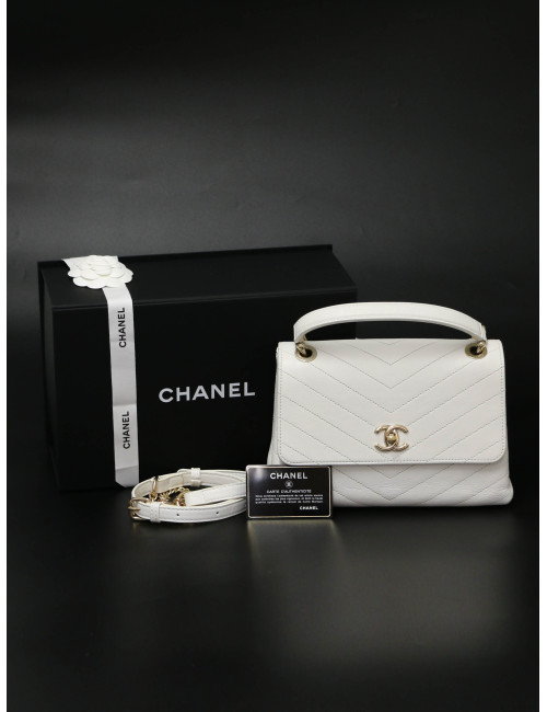 Sac CHANEL cuir motif chevrons