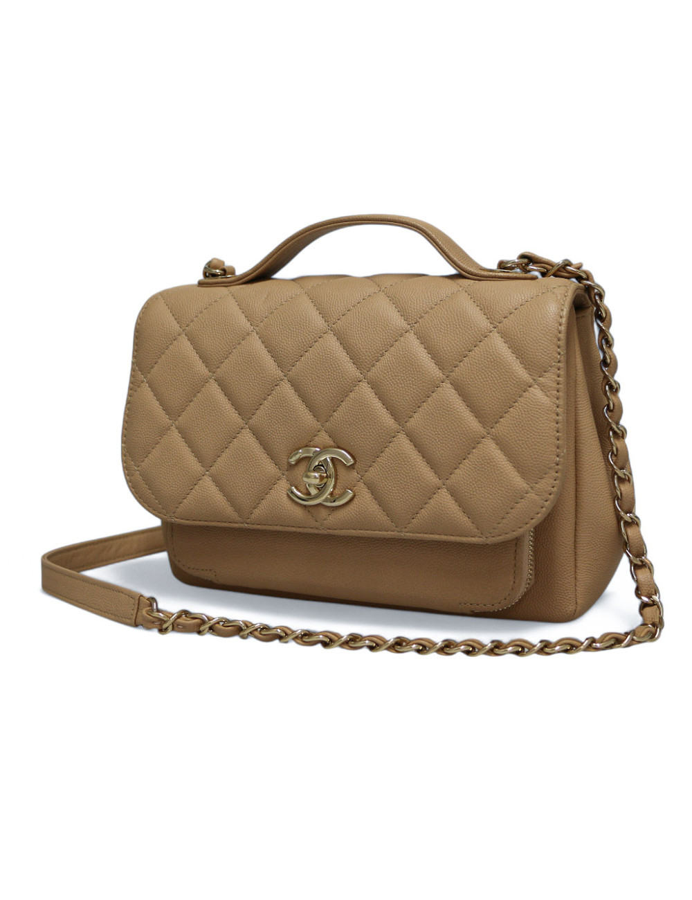 Sac à rabat CHANEL Business Affinity beige