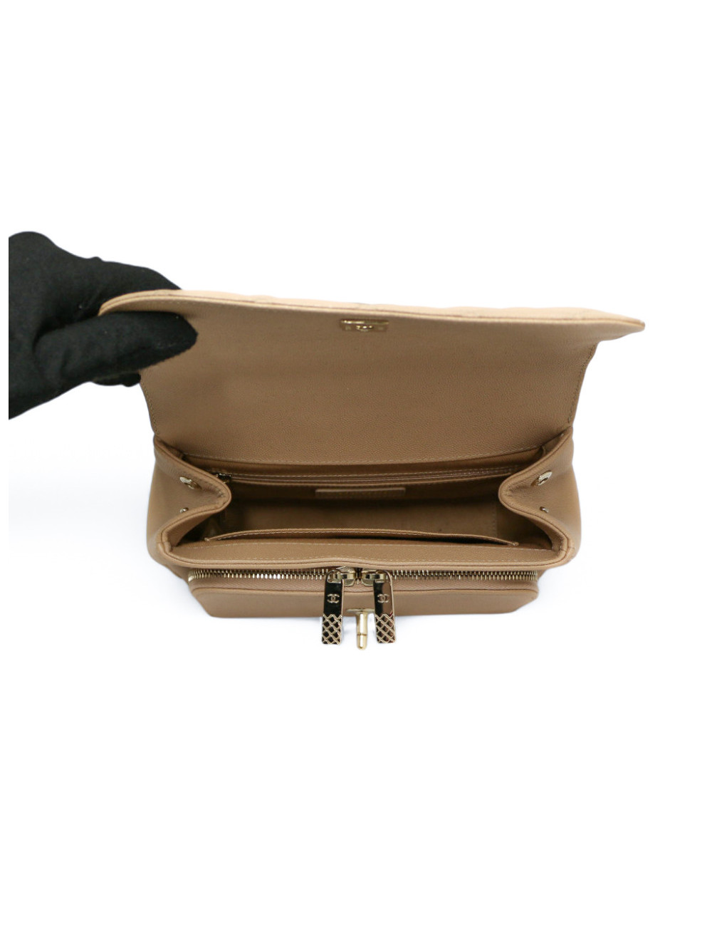 Sac à rabat CHANEL Business Affinity beige