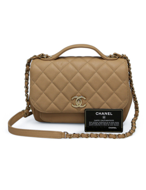 Sac à rabat CHANEL Business Affinity beige