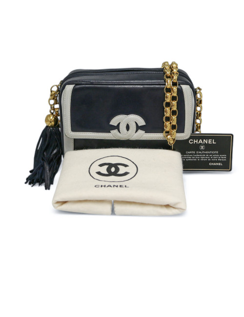 Camera bicolore CHANEL bleu et blanc