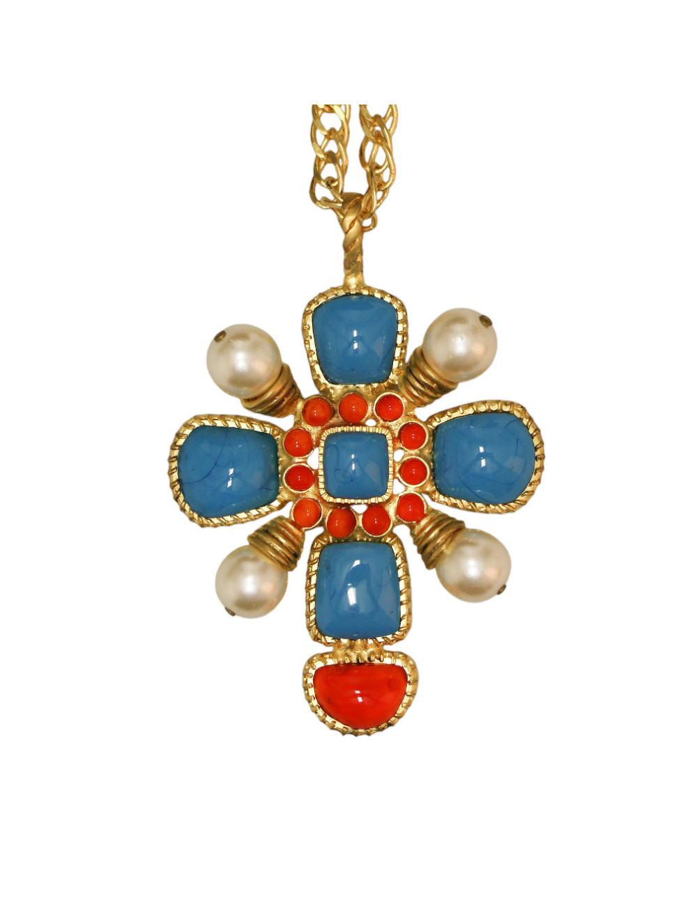 Pendentif MARGUERITE DE VALOIS turquoise
