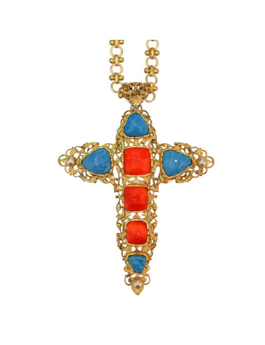 Pendentif MARGUERITE DE VALOIS  corail