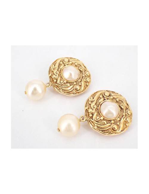 Clips pendants CHANEL perle