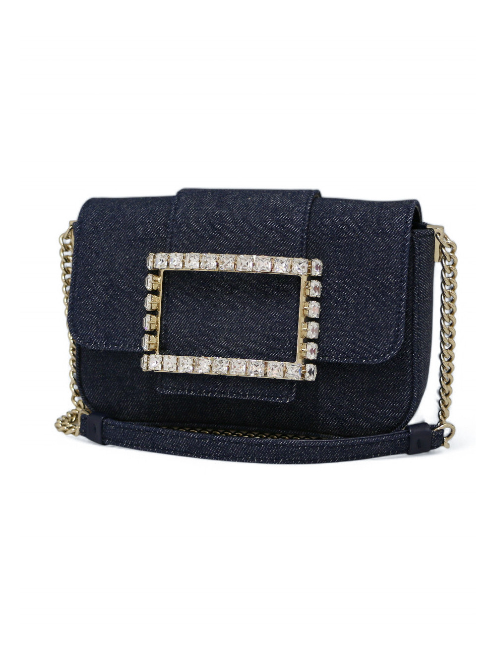 Sac Roger Vivier toile denim bleu : livraison avec suivi gratuite