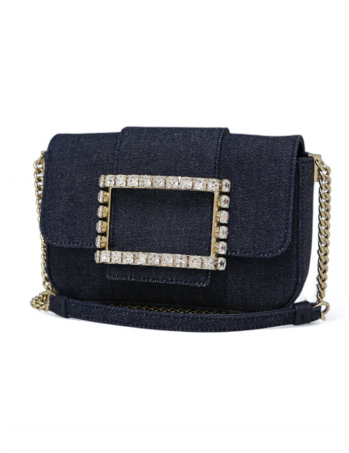 Sac Roger Vivier toile denim bleu : livraison avec suivi gratuite