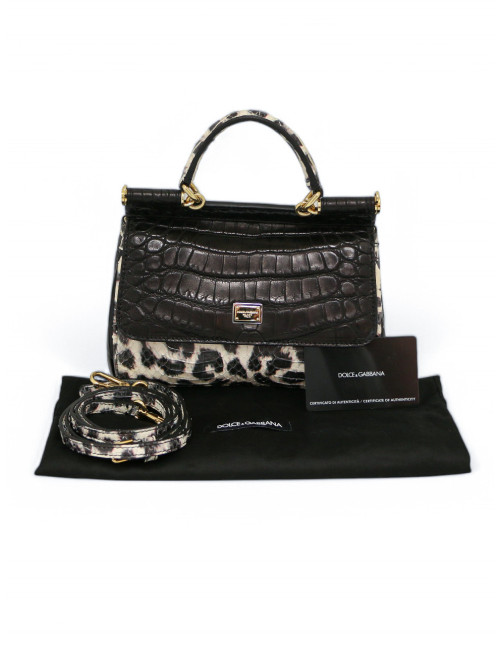 Sac Sicily Dolce & Gabbana alligator python : livré dans son dustbag