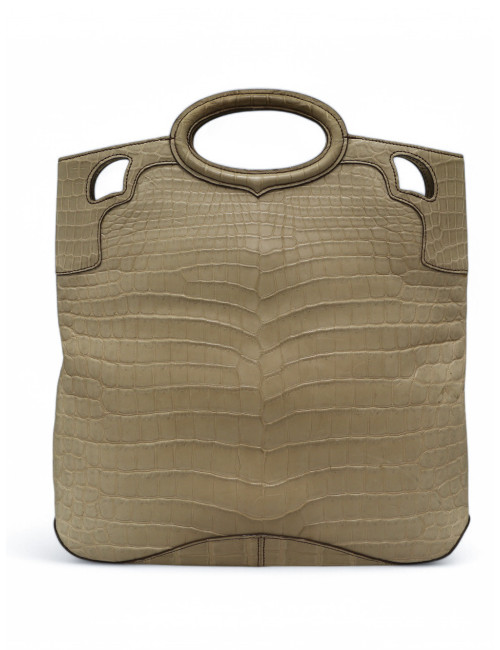 Sac CARTIER qui se transforme en pochette, en crocodile Porosus beige