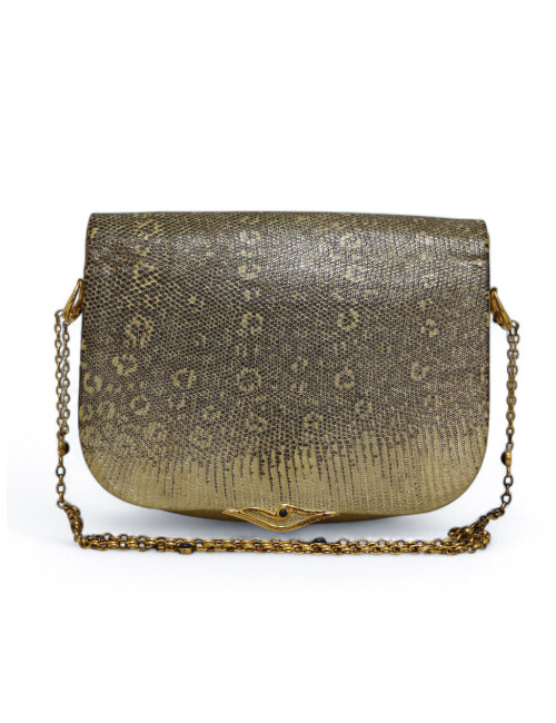 Sac CARTIER écailles de lézard dorées à l'or