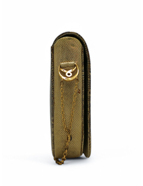 Sac CARTIER écailles de lézard dorées à l'or