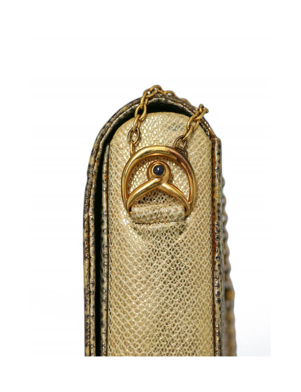 Sac Cartier lézard écailles dorées vintage, une pièce exceptionnelle