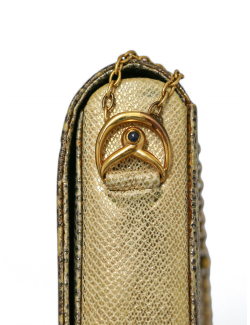 Sac CARTIER écailles de lézard dorées à l'or