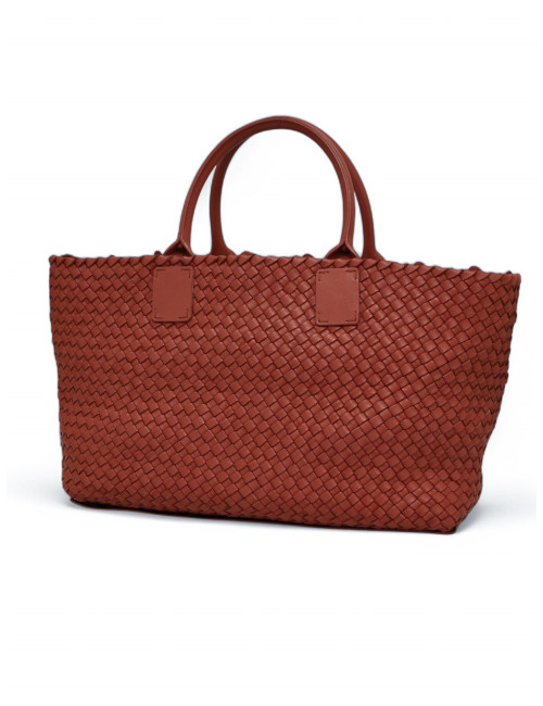 Cabas BOTTEGA VENETA Poussin Paillettes cuir tressé