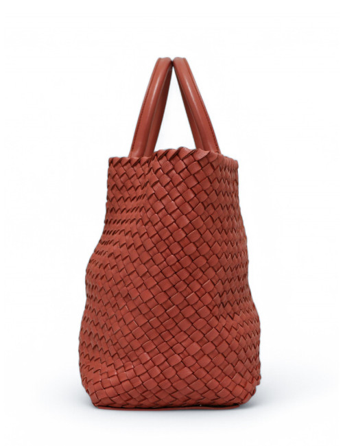 Cabas BOTTEGA VENETA Poussin Paillettes cuir tressé