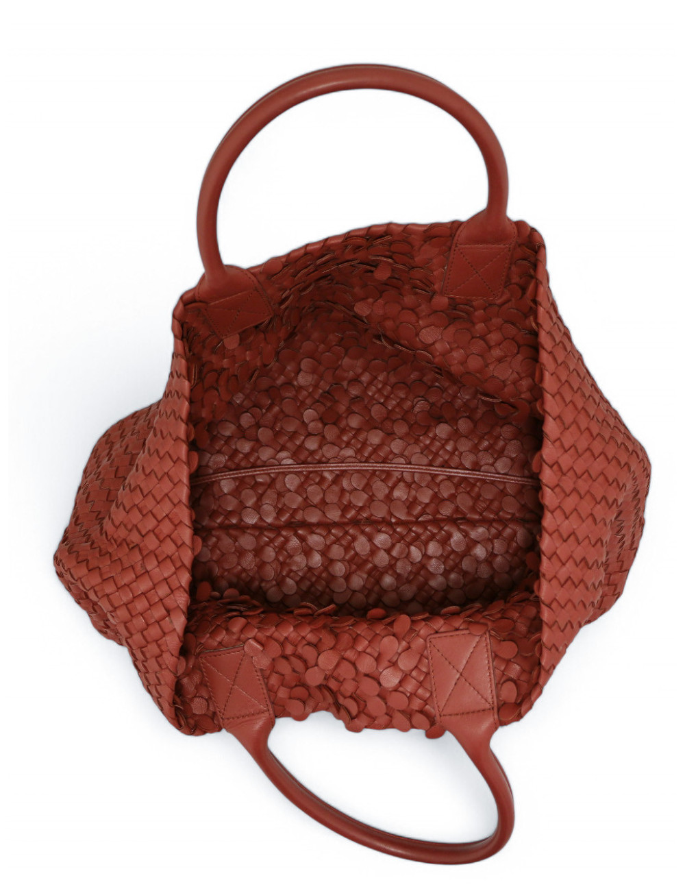 Cabas BOTTEGA VENETA Poussin Paillettes cuir tressé