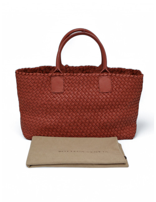 Cabas BOTTEGA VENETA Poussin Paillettes cuir tressé