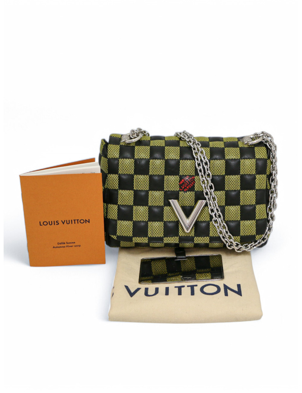 Twist LOUIS VUITTON sac BB  Damier cuir de veau