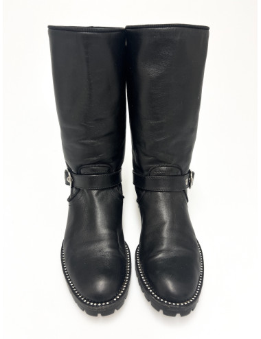 Boots Dior T 36,5 cuir d'agneau lisse : livraison gratuite en Europe 2