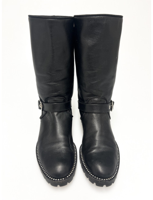 Boots Dior T 36,5 cuir d'agneau lisse : livraison gratuite en Europe