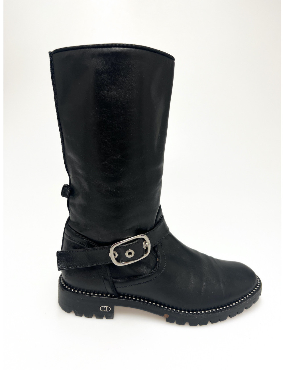 Boots Dior T 36,5 cuir d'agneau lisse : livraison gratuite en Europe