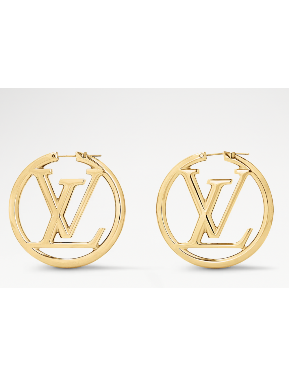 Clous Louis Vuitton créoles dorées : occasion certifiée authentique