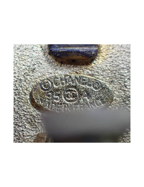 Clip-on CHANEL vintage noir et doré