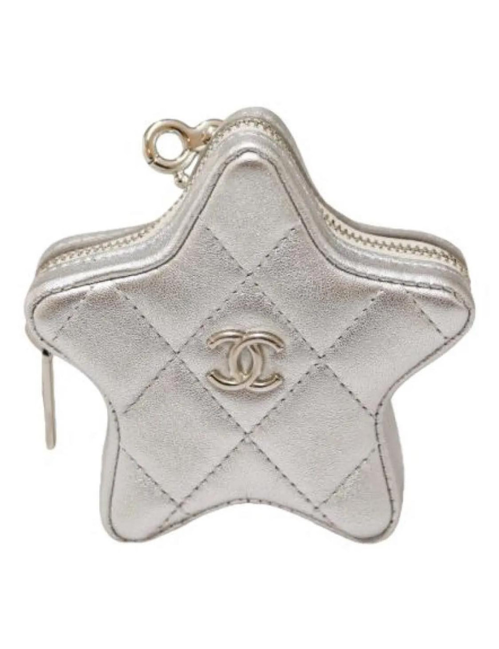 Porte-monnaie CHANEL cuir d'agneau métallisé