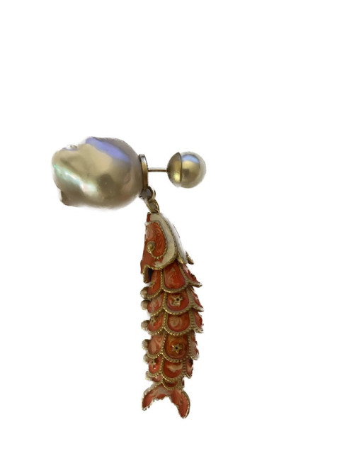 Tribale DIOR perle de culture poisson rouge