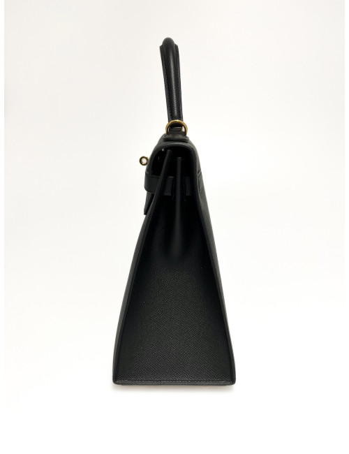 Sac Kelly 32 sellier noir HERMES epsom
