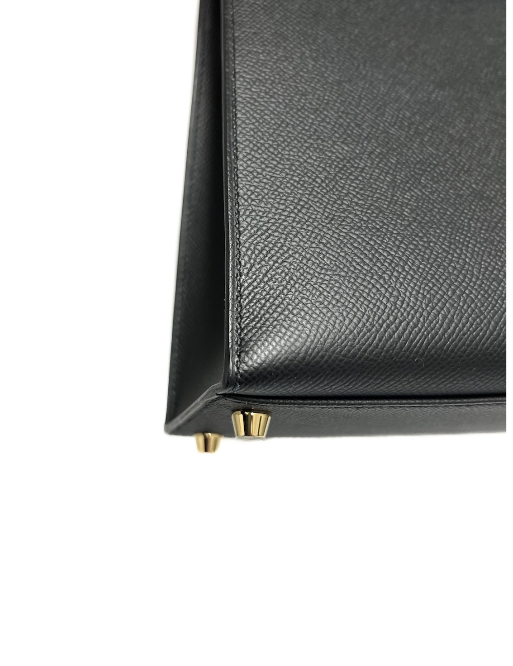 Sac Kelly 32 sellier noir Hermès cuir epsom d'occasion disponible