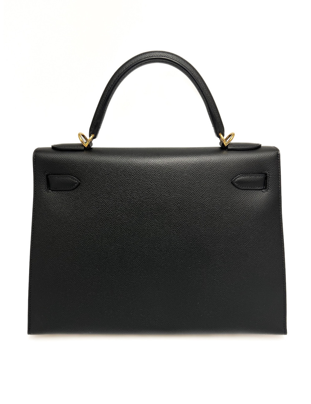 Sac Kelly 32 sellier noir HERMES epsom