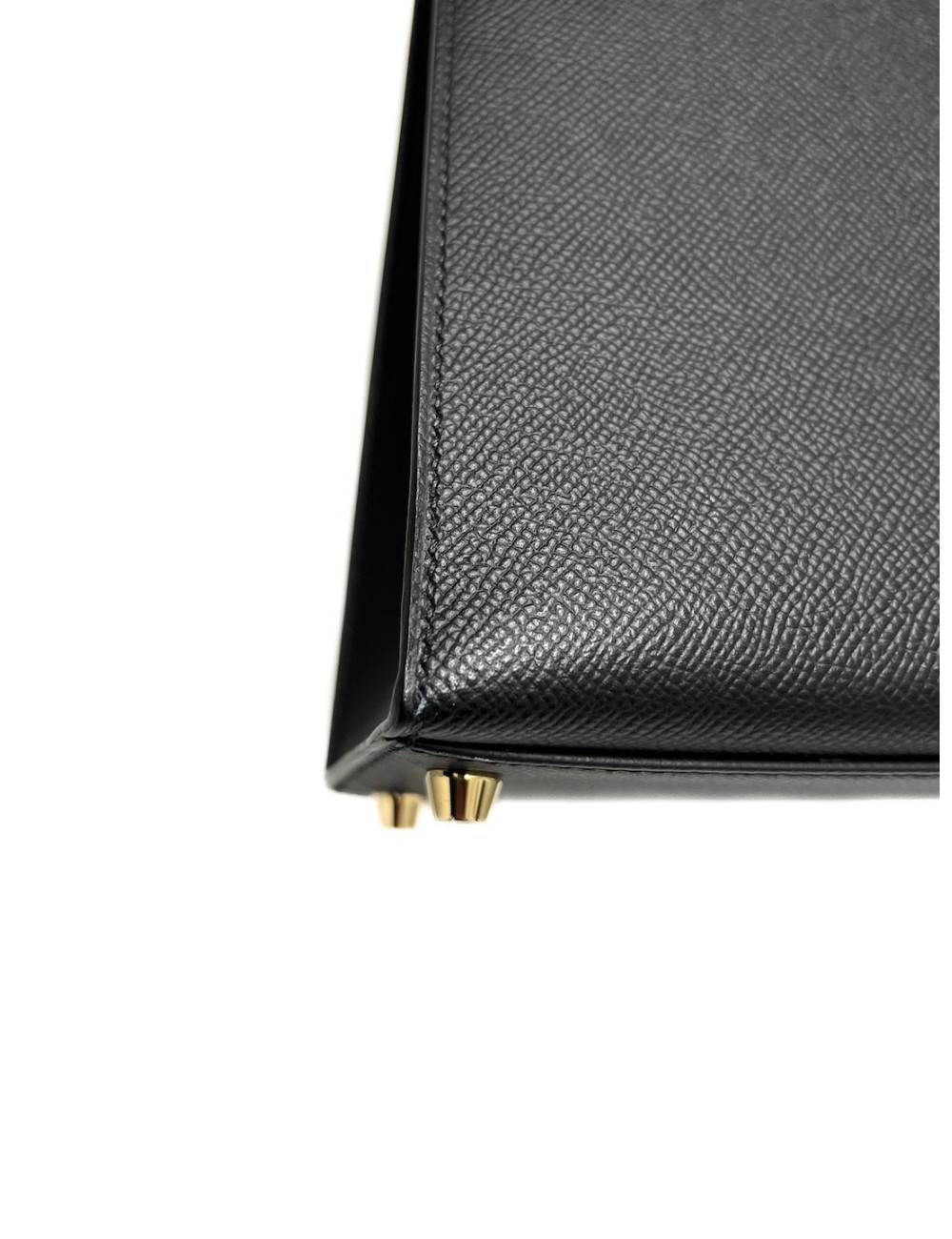 Sac Kelly 32 sellier noir Hermès cuir epsom d'occasion disponible