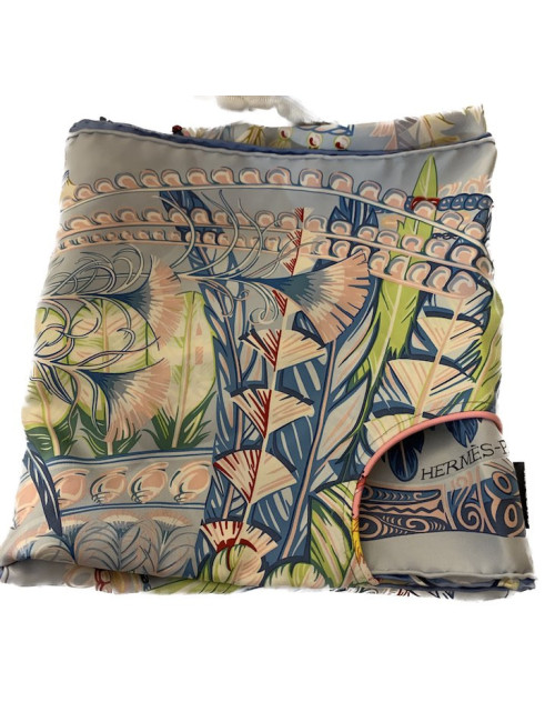 Gilet réversible HERMES double carré "Danse pacifique" "Grand Tralala"